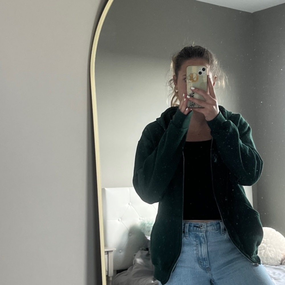 Green Zip-Up Hoodie